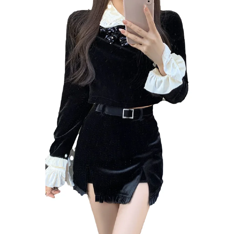 

NEW Overszie Women Dresses Tshirt Summer 2 Piece Sets Womens oversize Crop Tops Skirt Elegnat Knitted Suits Casual Tracksuit