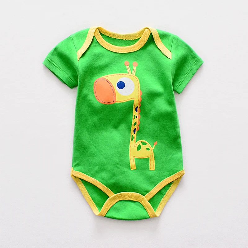 New Baby Rompers Short Sleeve Rabbit Printed Cotton Floral Overalls Newborn Clothes Roupas De Bebe Boys Girls Jumpsuit&clothing
