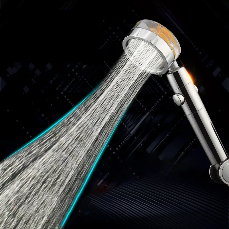 

360 Rotated Rainfall Shower Head High Pressure Water Saving Spray Shower Head Bathroom Hand-held Pressurized Massage Shower Head