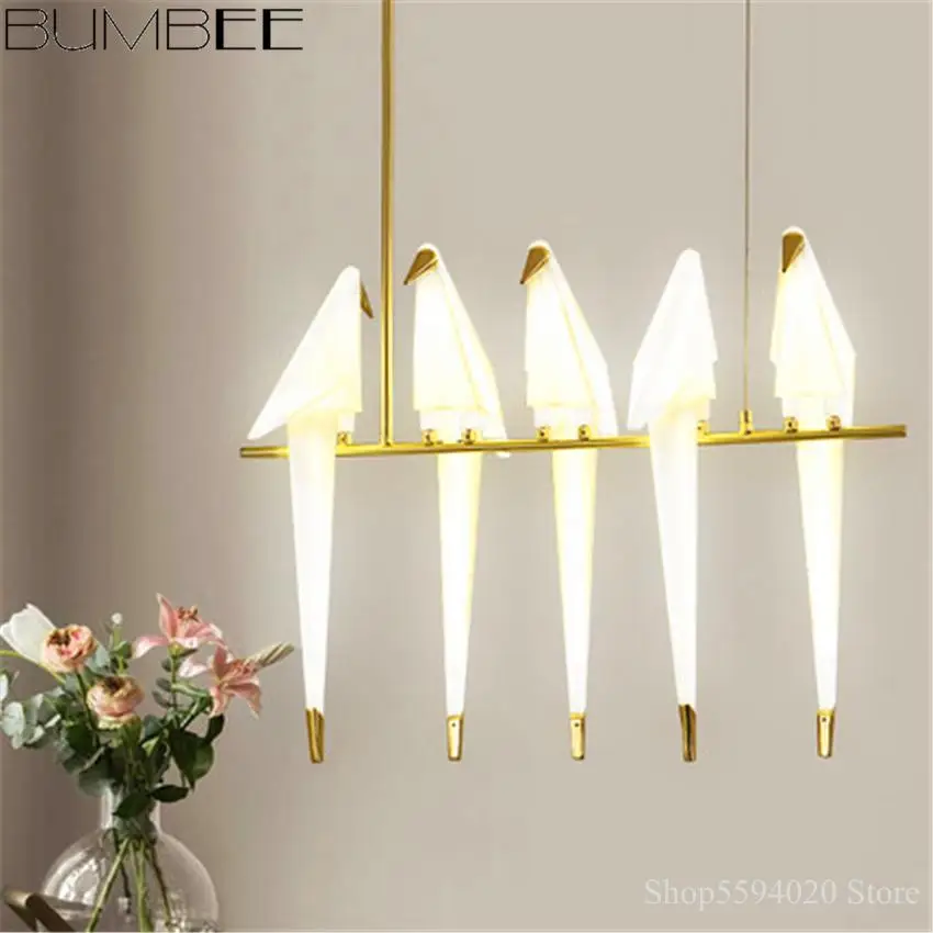 Светодиодный светильник в виде птицы для гостиной напольный подставка оригами