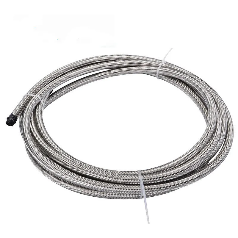 Топливный шланг AN8 10 футов из ПТФЭ с двойной оплеткой нержавеющей стали топливная