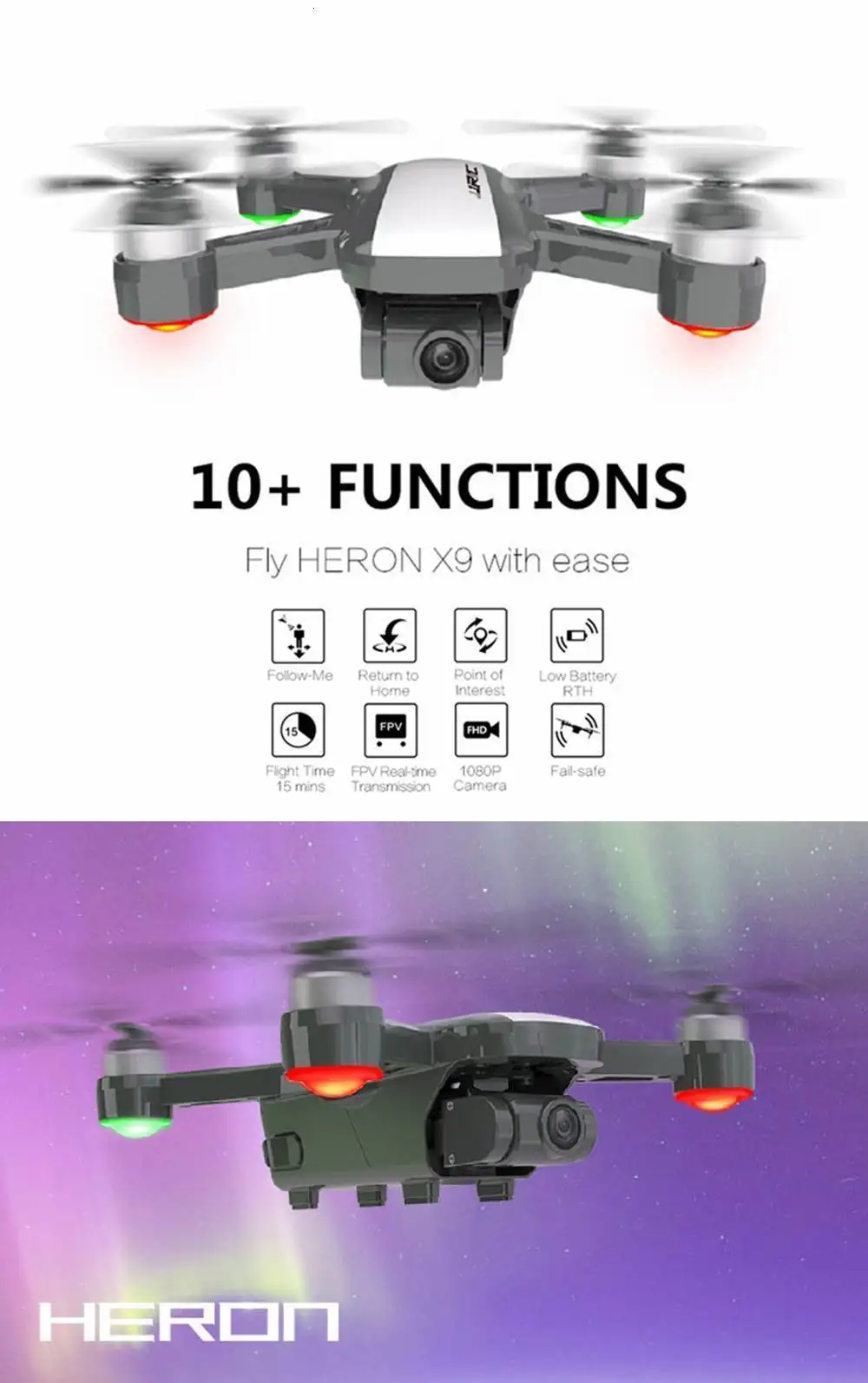 JJRC X9 5G 1080P WiFi FPV Радиоуправляемый Дрон gps Бесщеточный Gimbal позиционирование потока высота удержания Квадрокоптер дистанционное управление вертолеты