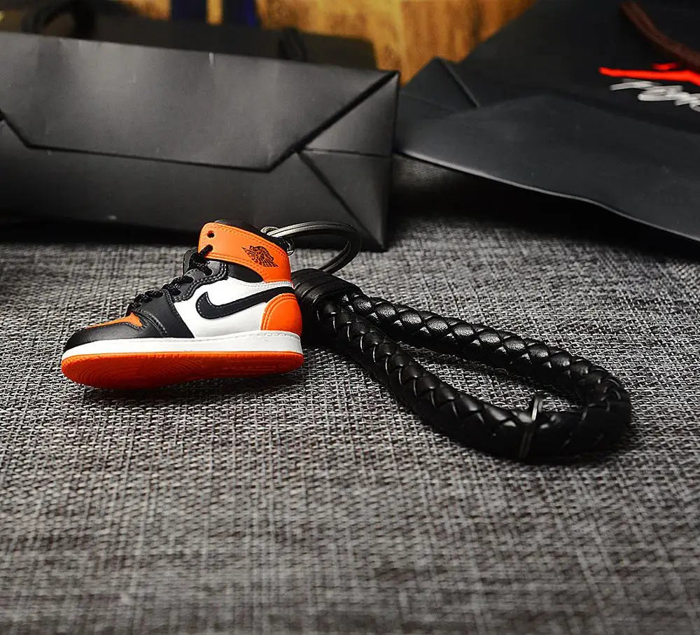 Персональный DIY Air Jordan " разбитая задняя панель" часть 1 3D кроссовок фигурный брелок сумка коробка Подвеска для пары Кукла аксессуар