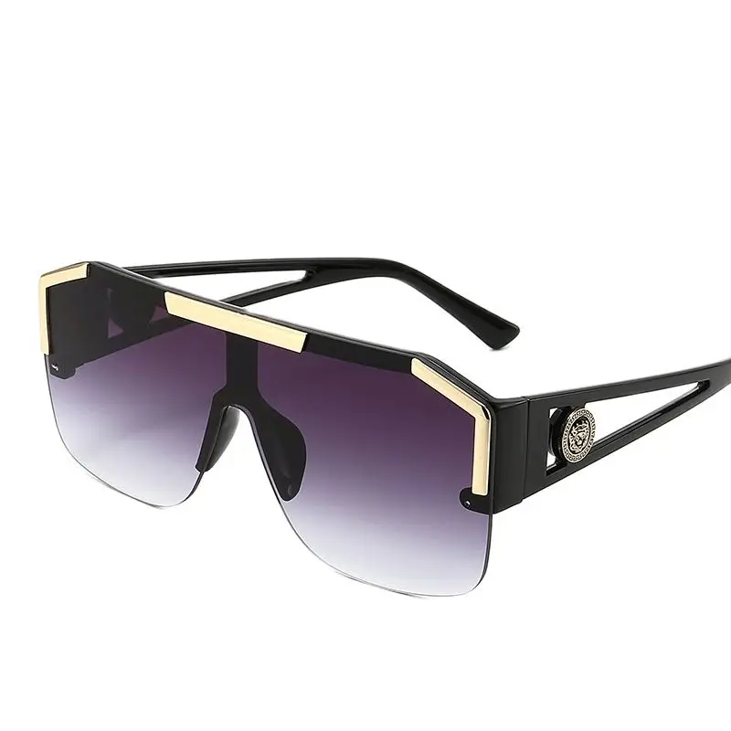 

Classic Oversized Flat Roof Men's Sunglasses Luxury Designer Lion Accessories Goggles Trend Gradient Sports Sun Glasses UV400