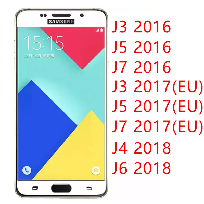 Tempered Glass Phone Case for Samsung J3 J5 J7 2016 2017 J4 J6 2018 Protective Screen Protector on Galaxy J 3 5 7 4 6 Film | Мобильные