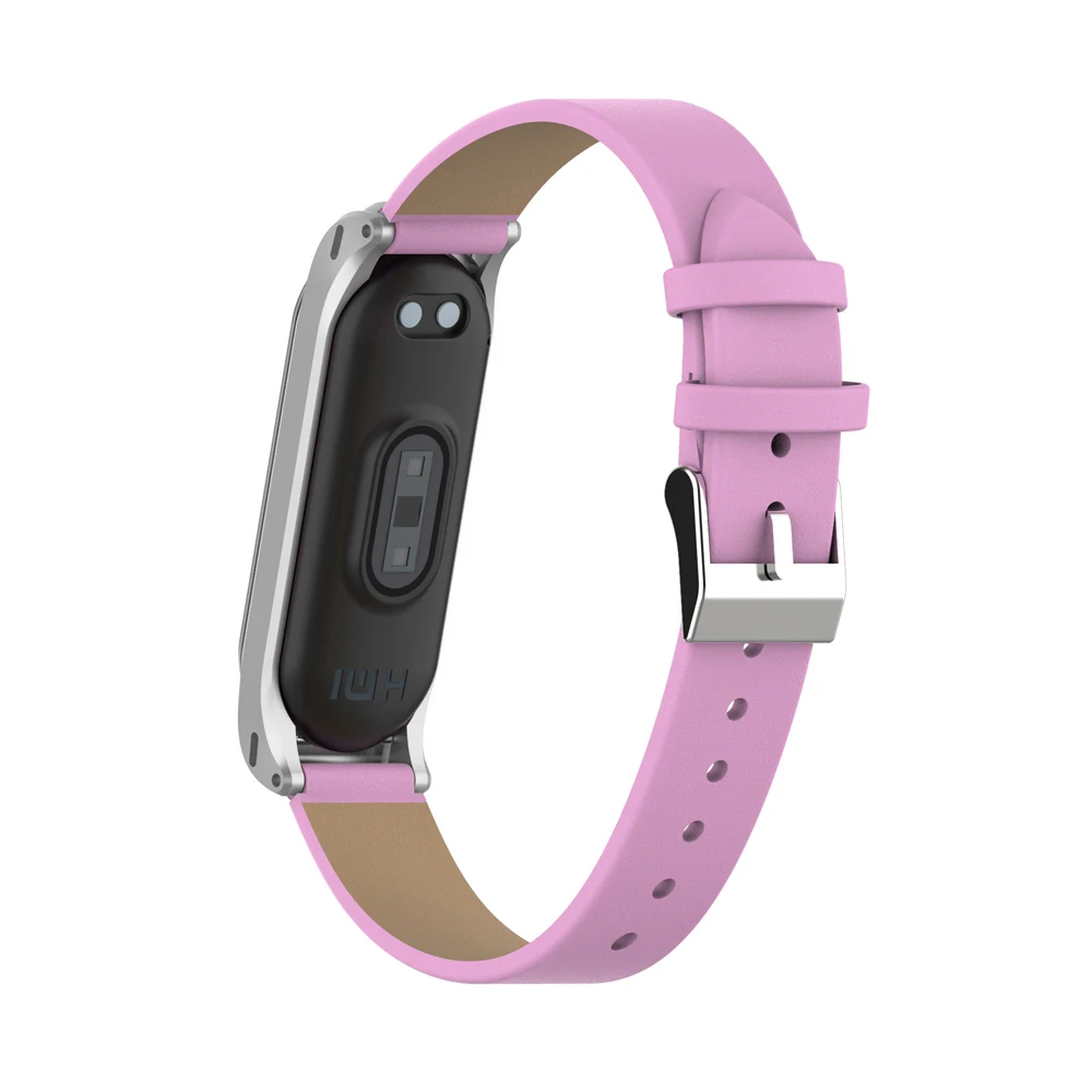 Кожаный ремешок для mi band 4, умный браслет, металлический чехол, PU ремешок для часов, для Xiaomi mi, ремешок, 3 замены, аксессуары для женщин и мужчин