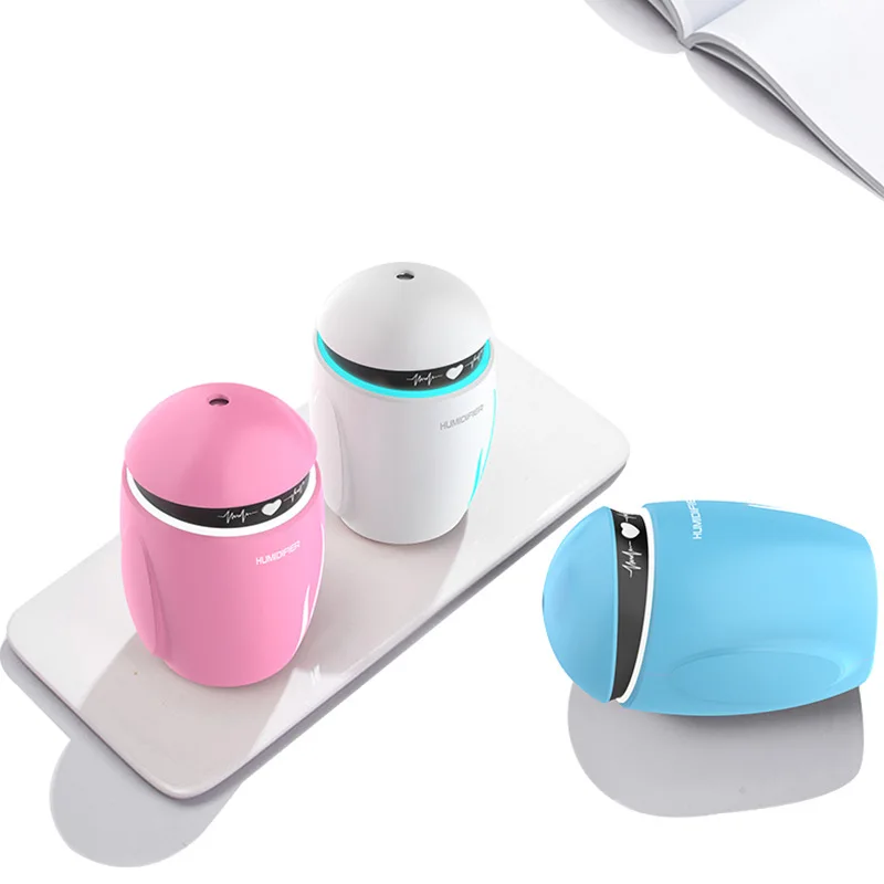 

350ML Air Humidifier Robot Ultra-Silent USB Aroma Essential Oil Diffuser Office Car Humidificador Air Purifier Mist Maker