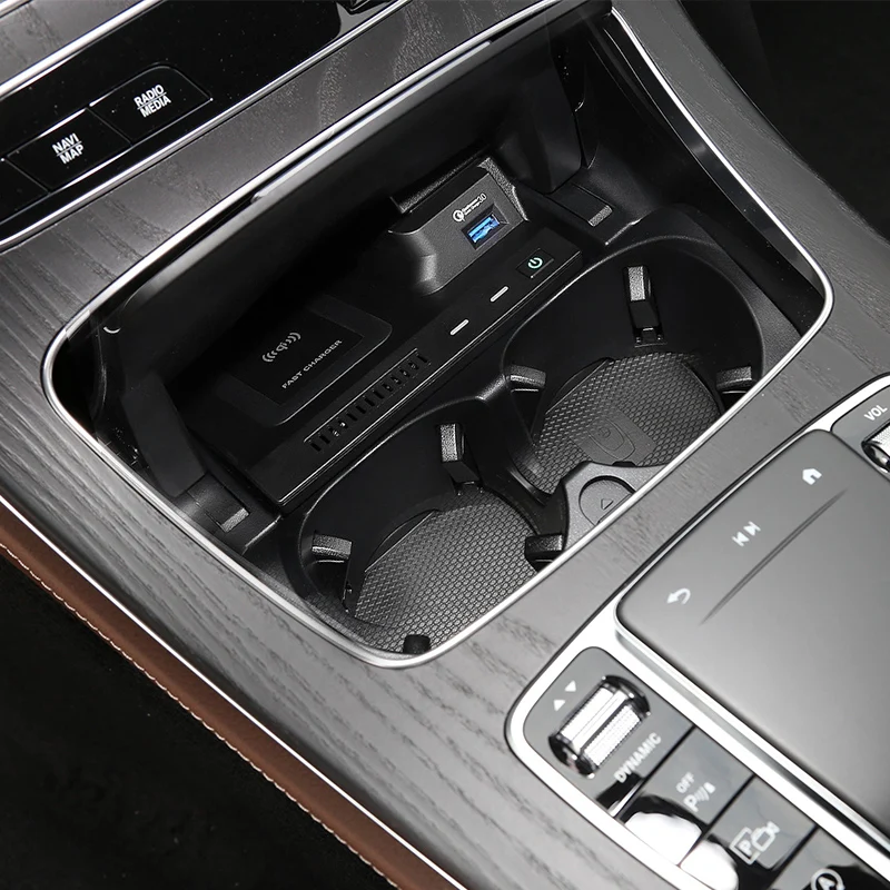 15w car wireless charging phone charger qi for mercedes benz w205 amg c43 c63 amg glc 43 c63 x253 c class accessories free global shipping