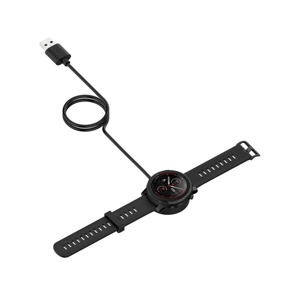 Зарядная док станция с USB портом для часов кабель 1 м AMAZFIT Stratos 3 (aклево) смарт Xiaomi