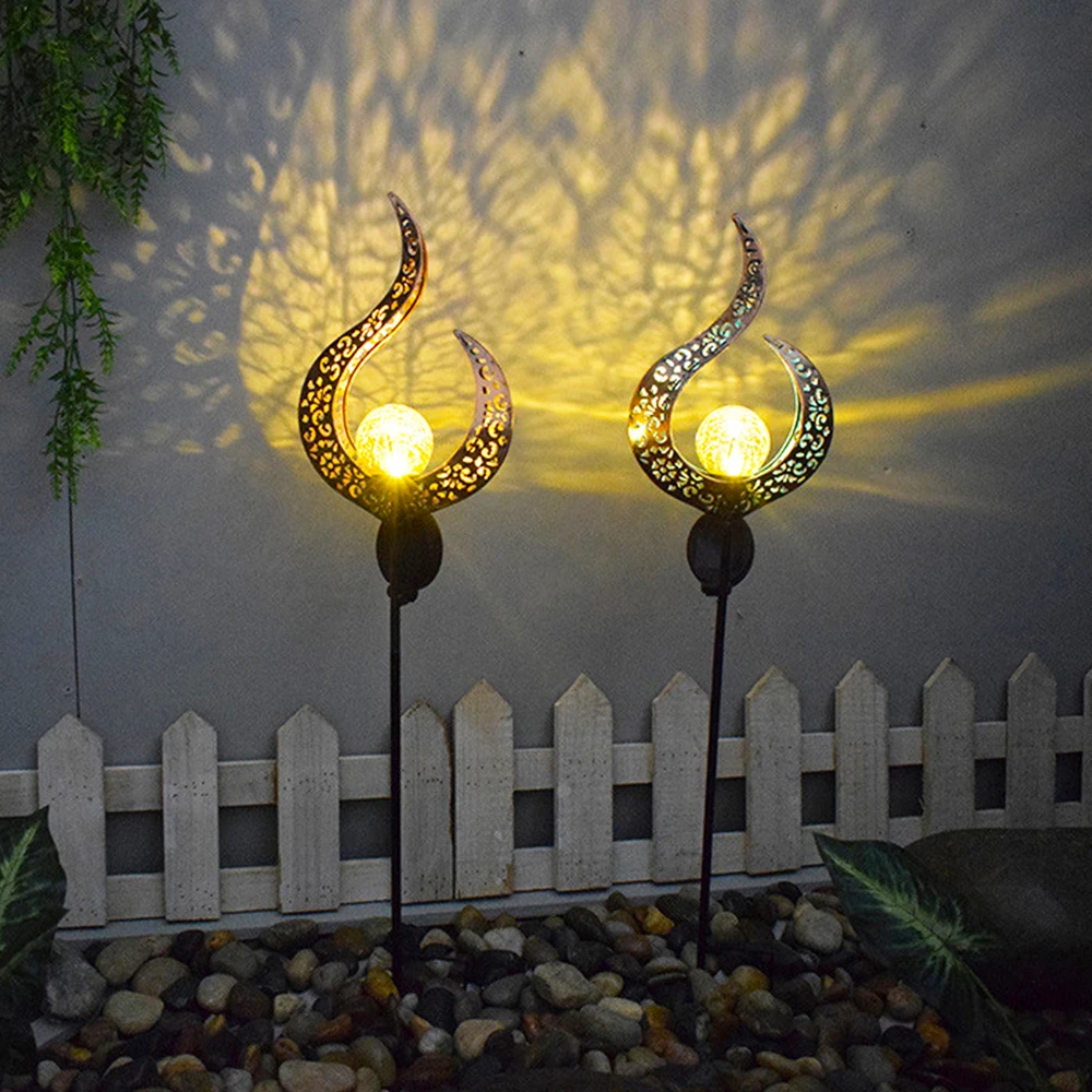 

LED IP65 Solar Lamp Sun/Moon/Flame Safety Waterproof Light Outdoor Landscape Ground Projection Light Garden Decor