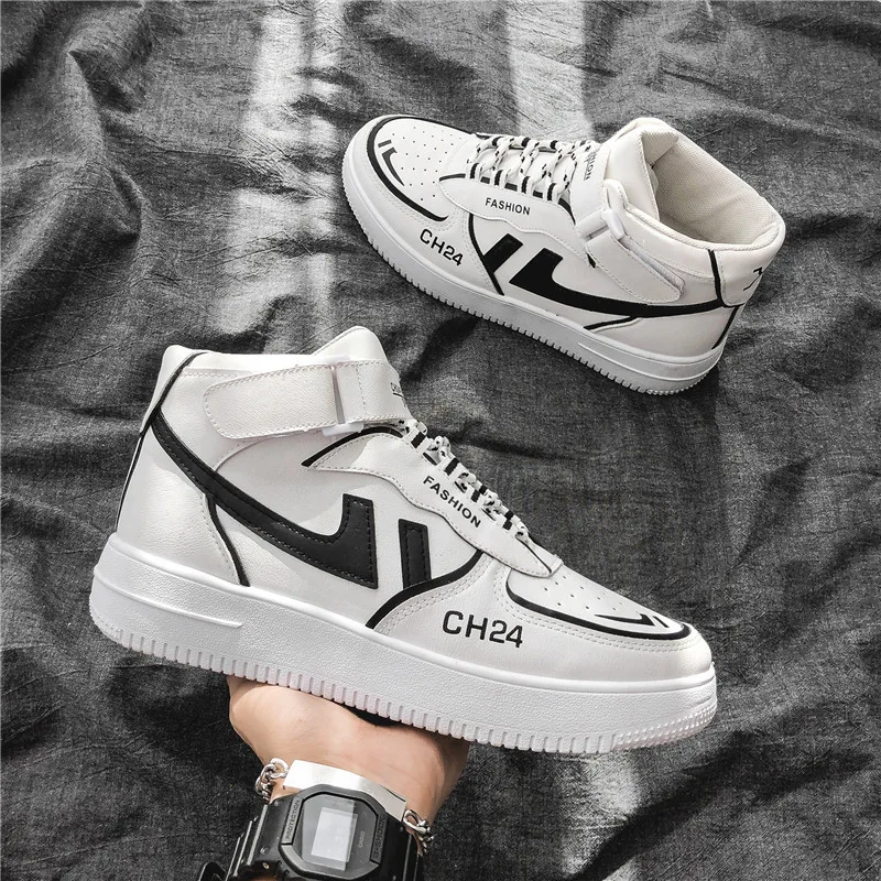 

Men Air Sneakers Fashion Reflective High Top Boots Luxury Designer Skateboarding Shoes Women Casual Sports Platform White Shoes