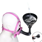 Набор БДСМ-масок с воронкой и кляпом для рта, набор портупей для бондажа для раба, сдерживание тяжелого вкуса, взрослые игры, интимные игрушки для женщин, мужские игрушки