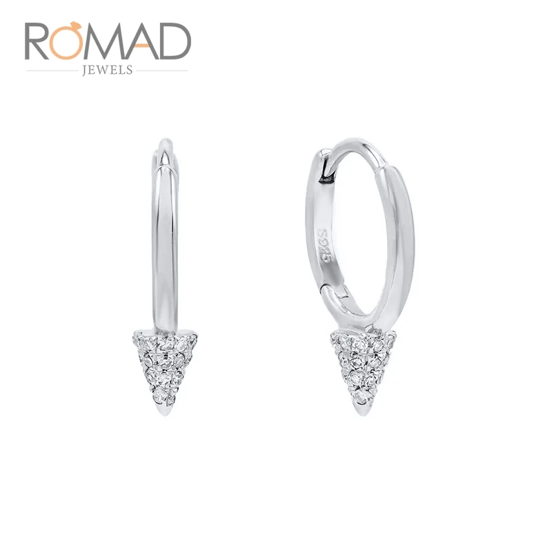 Женские серьги Romad модные в стиле панк с геометрическим цирконием 100%