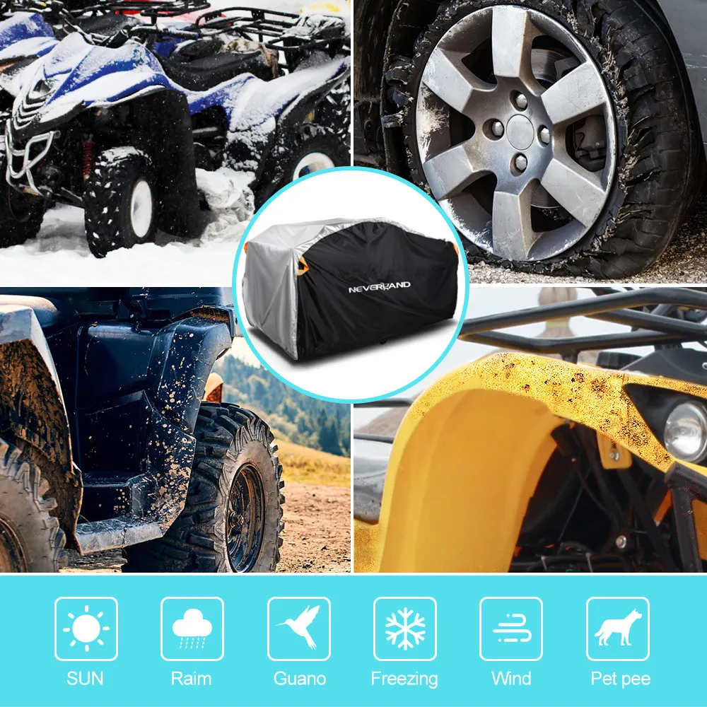 Водонепроницаемый чехол XXXL 256 см XL 210 для пляжа ATV QUAD Motor Bike 190T с защитой от дождя и