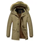 Высококачественная мужская повседневная куртка с капюшоном, новинка 2022, зимнее хлопковое пальто средней длины, брендовая мужская одежда, плюшевое флисовое хлопковое пальто