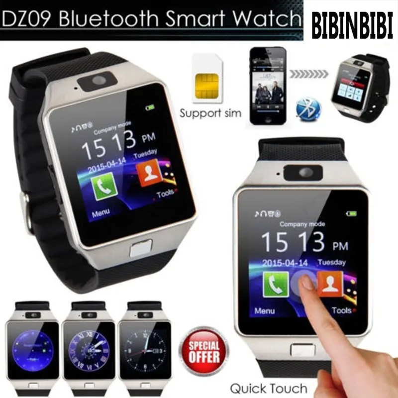 2018 Smart Watch DZ09 Smartwatch Pedometer Clock With Sim Card Slot Push Message Bluetooth Connectivity Android Phone Men Watch