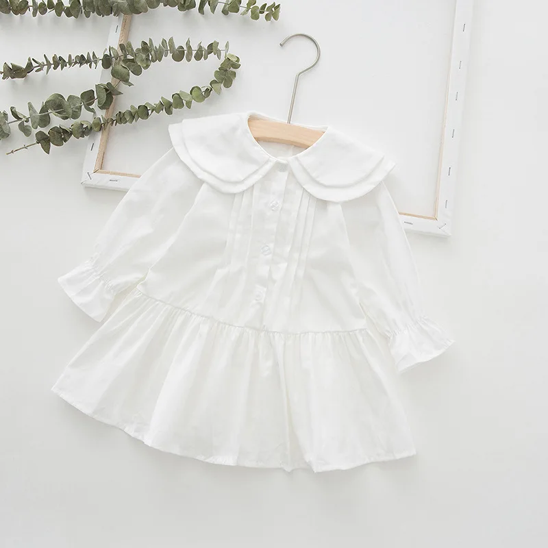 

Children's Spring dress kids baby girls casual cotton dress autumn baby girls bow children's princess long sleeve dress 7169 07