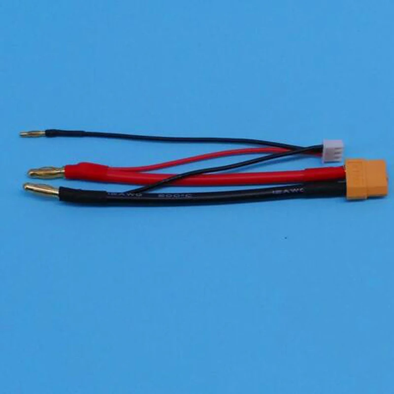 2S Lipo Батарея силиконовый провод + Разъемы с вилками типа банан 4 мм балансовая