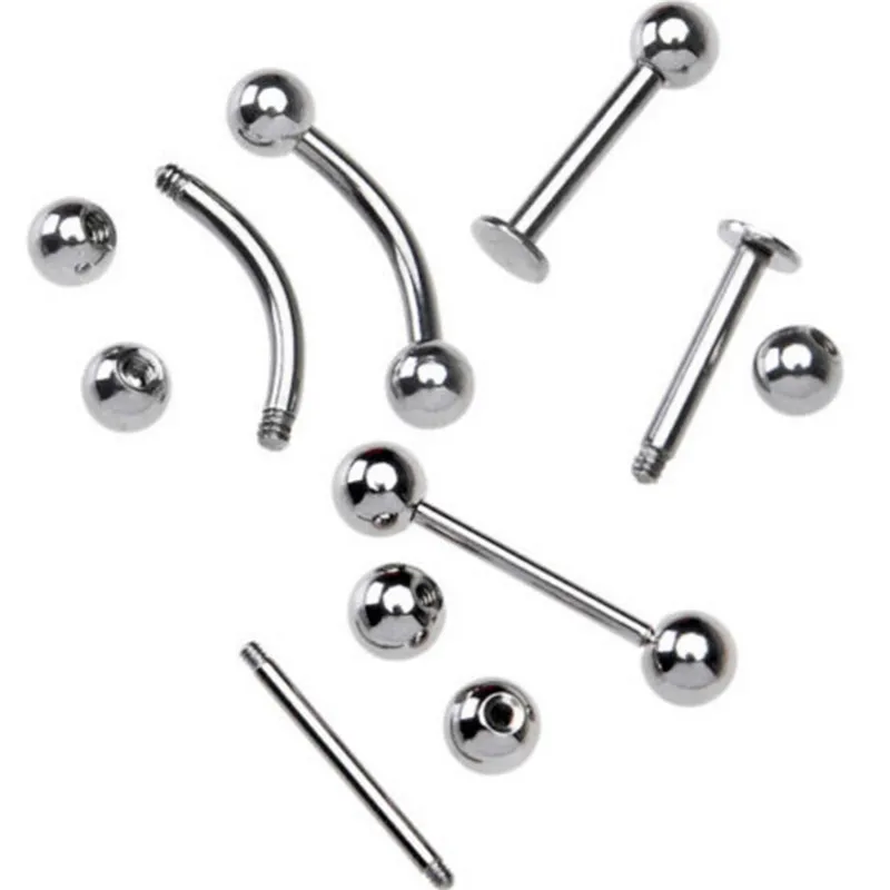 Набор инструментов для пирсинга тела 20 шт./компл. набор игл губ носа кольца языка