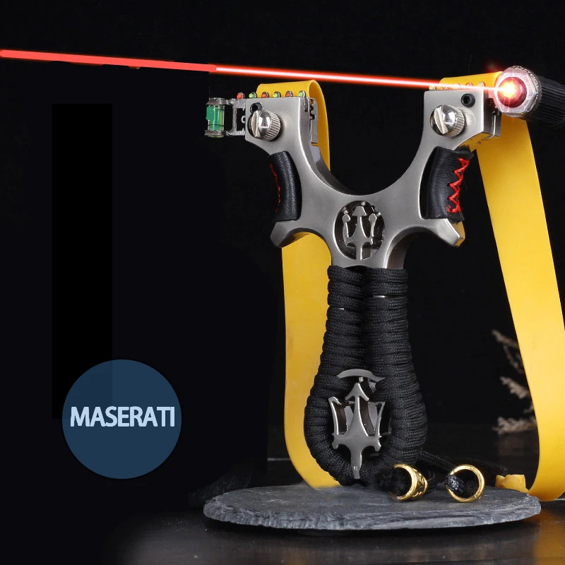 

Rubber Band Kirsite Slingshot High Precision Flat Leather Professional Fast Bow Outdoor Special For Hunting Catapult Archery