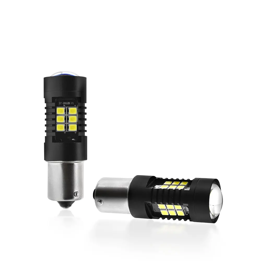 2шт сигнальная лампа 1156 21SMD 3030 светодиодный BA15S R5W 1156A 1157 PY21W BAY15D P21/5W 1000LM 1200LM 12В