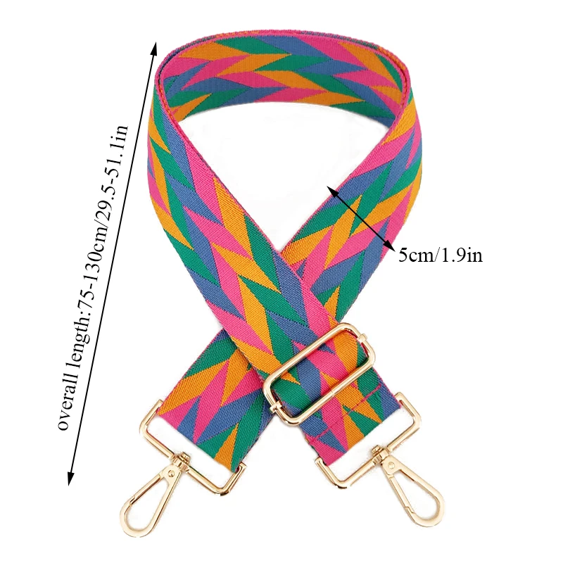 Colorful Shoulder Bags Straps 130cm Bag Accessories Women's Bags Replacement Shoulder Strap For Bag New Bag Strap For Crossbody