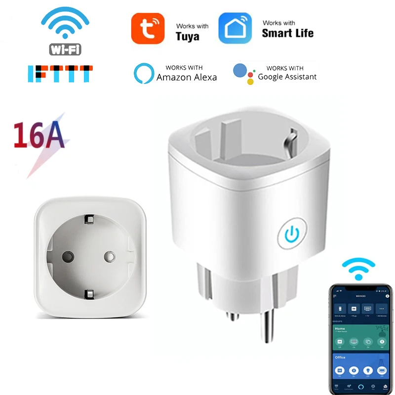 

Умная розетка с Wi-Fi, 16 А, 1-5 шт.