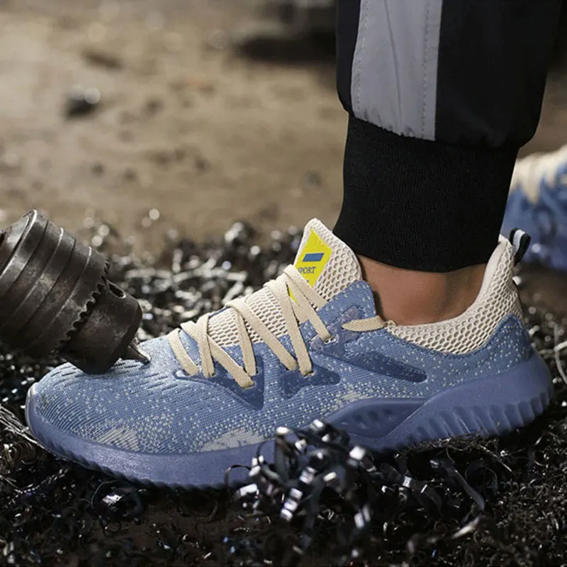 SUADEEX Safety Shoes Anti-smashing Work Boots Comfortable Steel Toe Indestructible Shoes Working Ankle Boots Anti-slippery