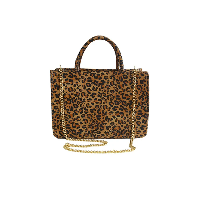 

Shoulder Bags Sac Chain Canvas Leopard Large Capacity Handbags Casual Handle Bolsos Sac A Main Bags For Women 2020