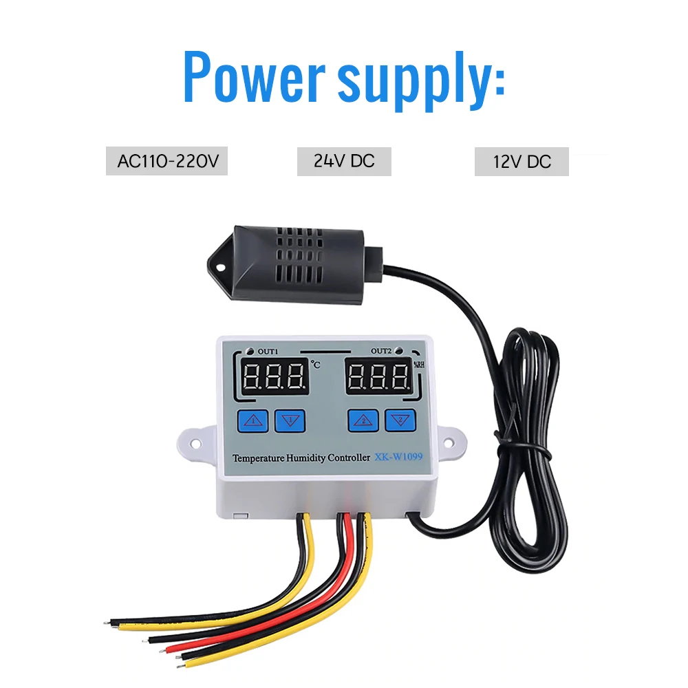 Двойной цифровой Температура регулятор влажности Домашних Холодильников