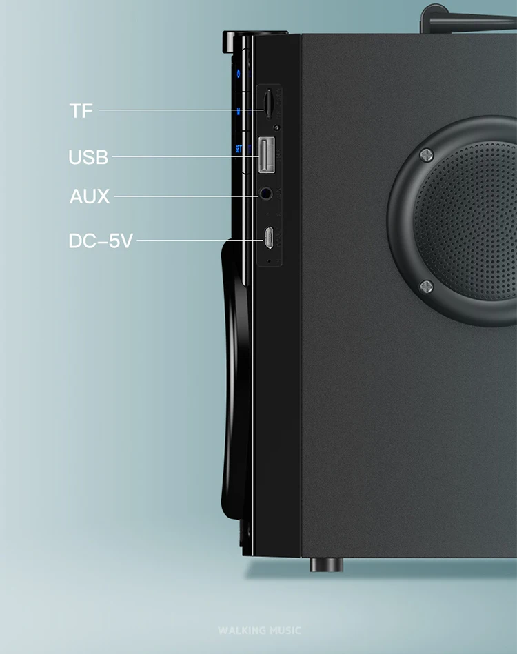 SOAIY Q22 Bluetooth динамик беспроводной стерео сабвуфер 3 динамика s большая мощность для прослушивания музыки с усиленными басами плеер Поддержка светодиодный Многофункциональный плеер TF