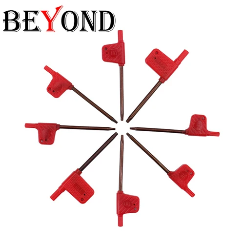 BEYOND T5 T6 T7 T8 T9 T10 T15 T20 Ключ Torx S2 с красным флагом 10 шт. аксессуары для станков