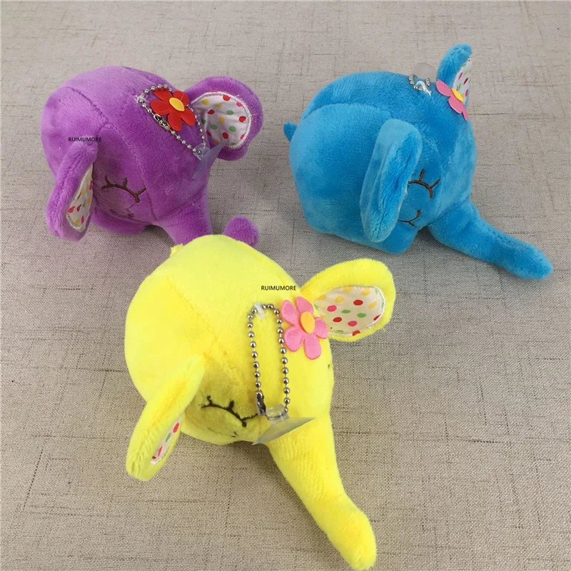 3 цвета цветок слон 13 см плюшевая мягкая игрушка кукла брелок Маленькая подвеска |