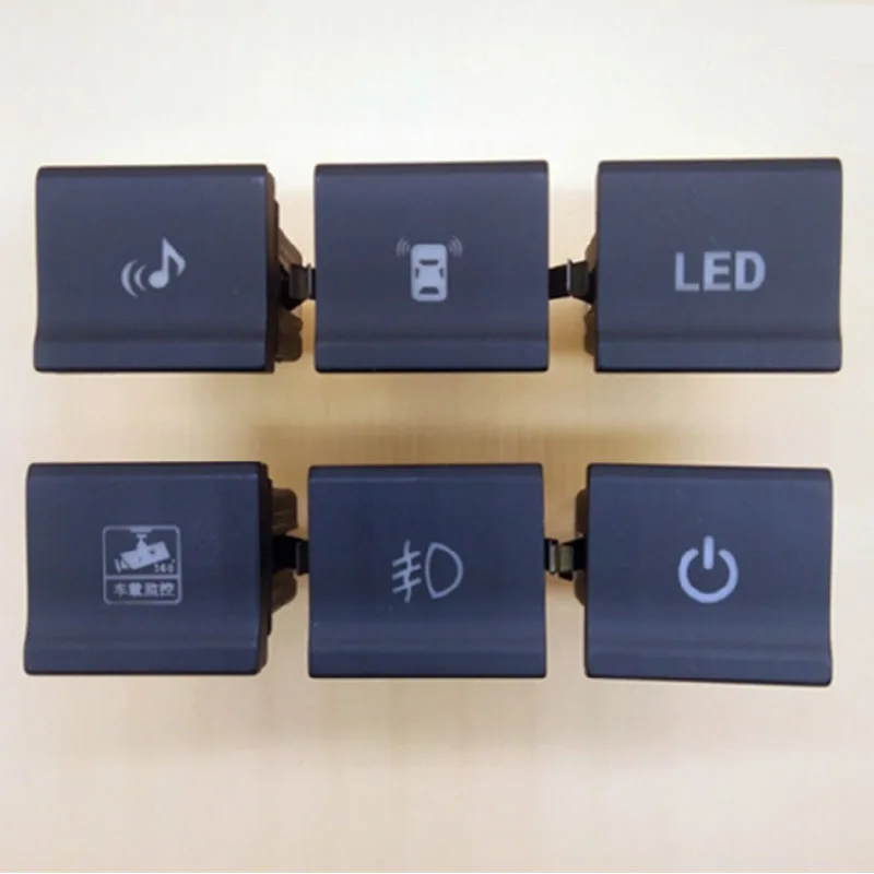1PC LED DRL Fog Light Recorder Radar Music Power Supply Switch Button For Volkswagen POLO 14-18 | Switches &amp Relays