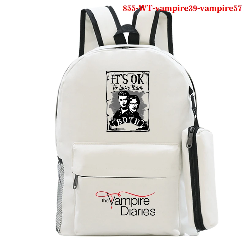 

2021 Fashion Women Backpacks High Quality The Vampire Diaries Backpack for Girls School Bag Travel Bagpack Back Pack Rucksack
