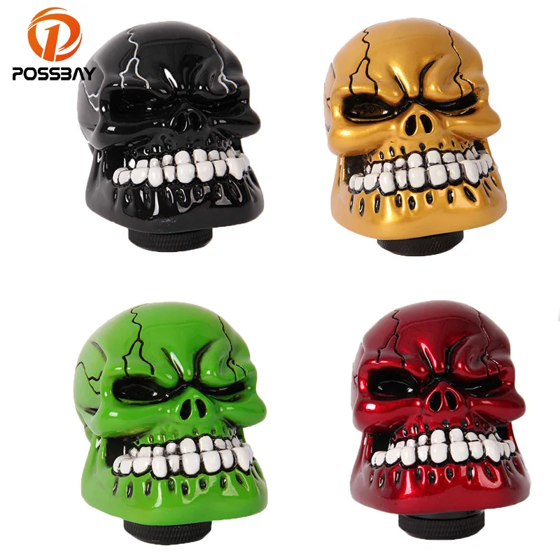 POSSBAY ручка переключения рулевого механизма автомобиля череп рычаг передач