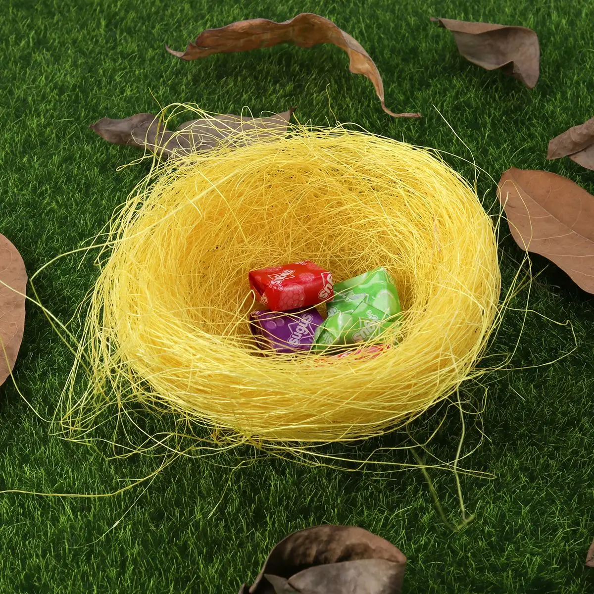 3 шт. искусственное гнездо пасхальное украшение мини цветная нить Птичье гнезда