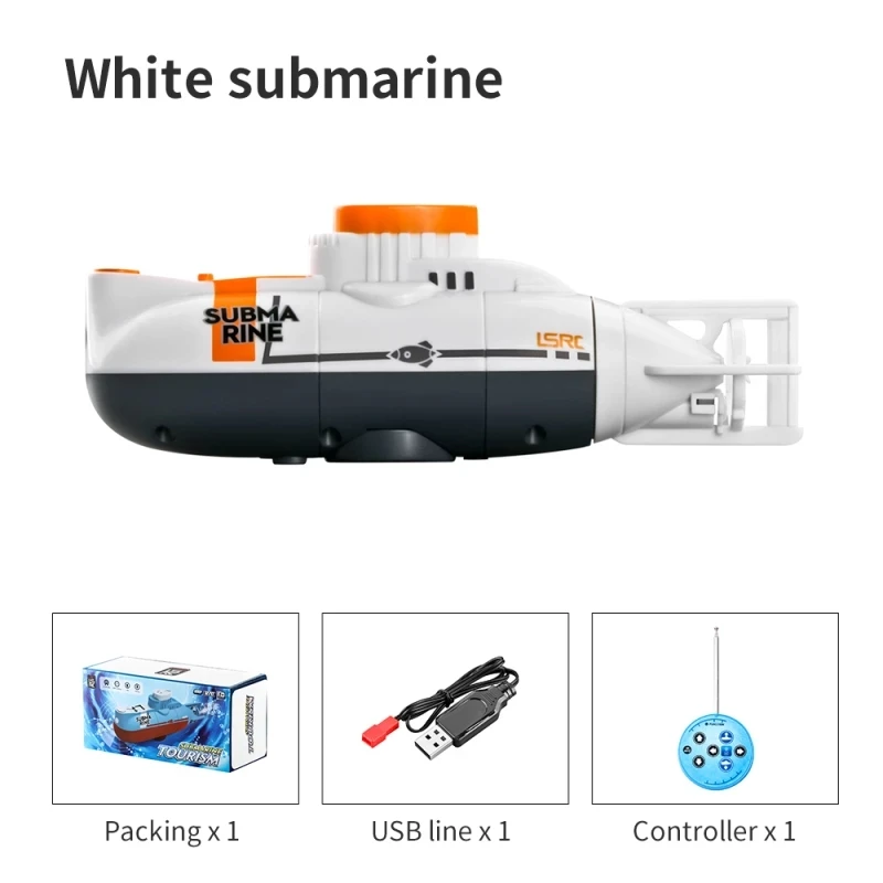 

2.4G Remote Control Seawolf upgrade RC Submarine 6-Channel High Power Motor 20Mins Play High Speed Submarine Waterproof Kid Gift