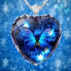 Изысканное ожерелье в виде бабочки, ожерелье в форме сердца для женщин, хрустальный кулон, Исцеляющие кристаллы, модное женское ожерелье