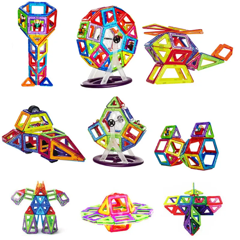 

54 шт. (30 Треугольники + 24 кв) большой Размеры, магнитные блоки, Треугольники квадратные кирпичи Магнитный конструктор строительные игрушки д...