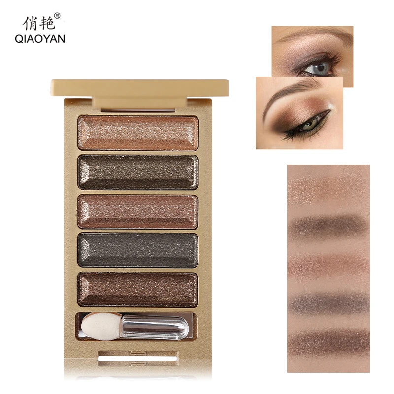 Палитра теней для век 5 цветов|glitter eye shadow|eye shadowdiamond eyeshadow palette |
