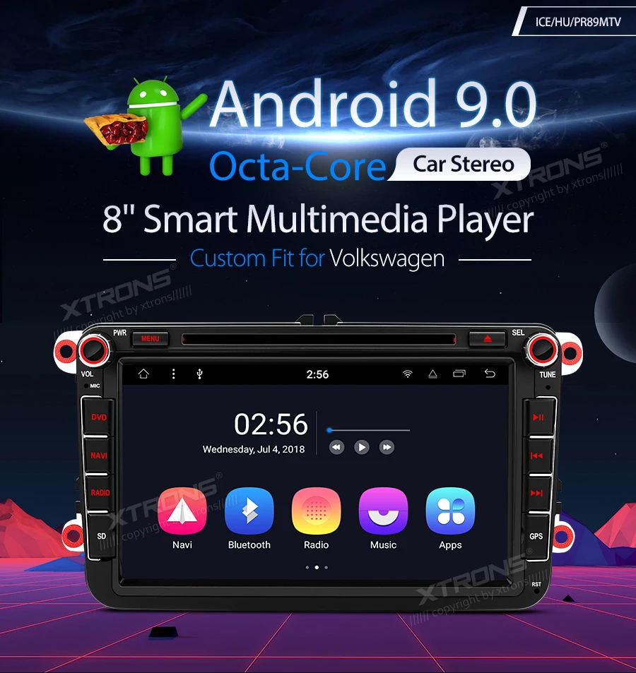 XTRONS " Android 9,0 Восьмиядерный gps автомобильный стерео dvd-плеер для Volkswagen Golf MK5 Jetta V Magotan Passat B для SKODA для сиденья