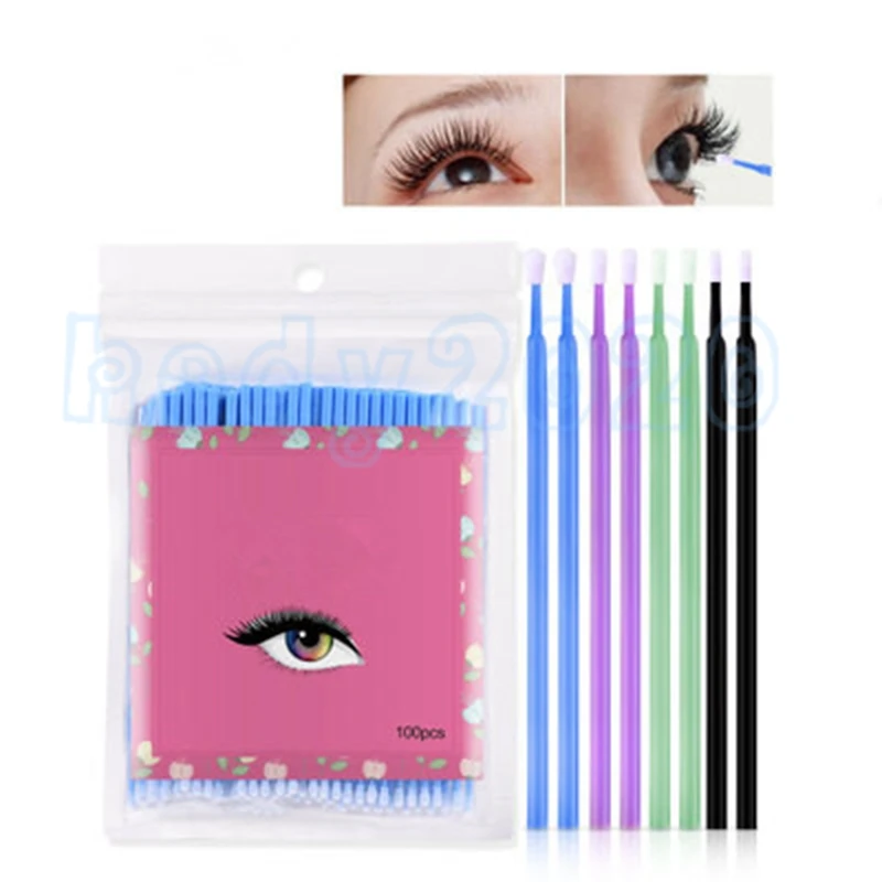 

5000pcs Disposable Colorful Cotton Swabs Eyelash Brushes Cleaning Swab Hot Natural Eyelashes Remover Tattoo Microbrush Kit