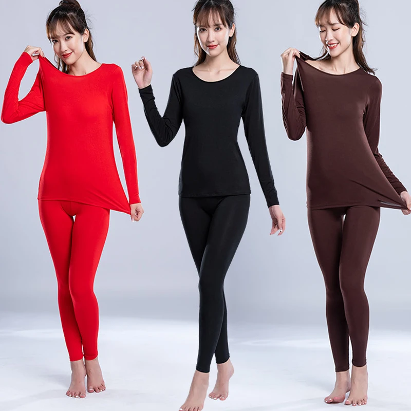 Теплое термобелье комплект из 2 предметов сексуальное женское нижнее белье