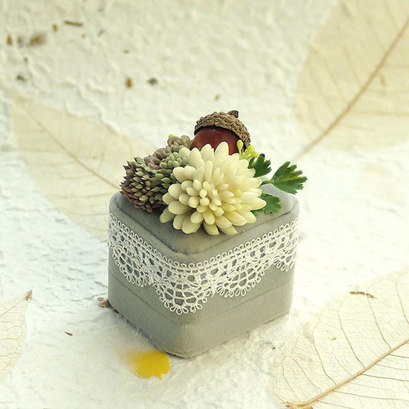 Новое поступление коробка для колец с цветами розами на день рождения День