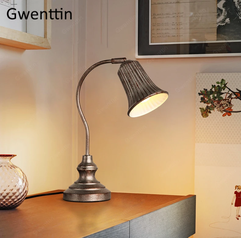 

Retro Loft Industrial Table Lamp Standing Desk Light for Study Bedroom Modern Led Light Fixtures Suspension Luminaire Home Decor