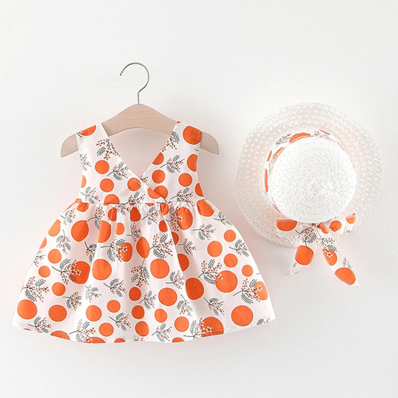 Милые платья-пачки для маленьких девочек с шляпой коллекция 2019 года Летние