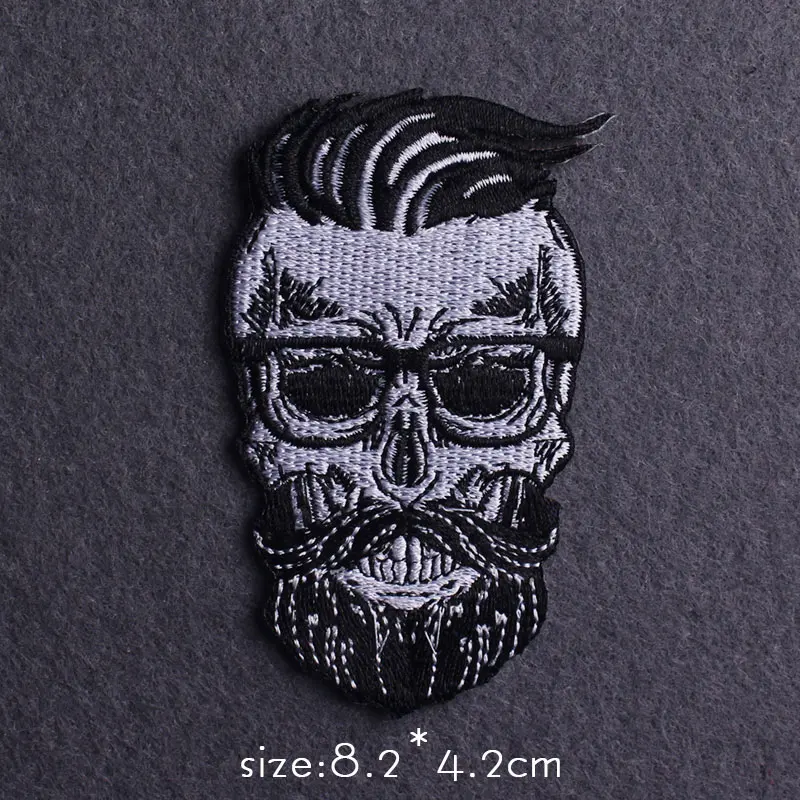 Патчи в стиле панк/джокер вышитые патчи для одежды с черепом термоклейкие