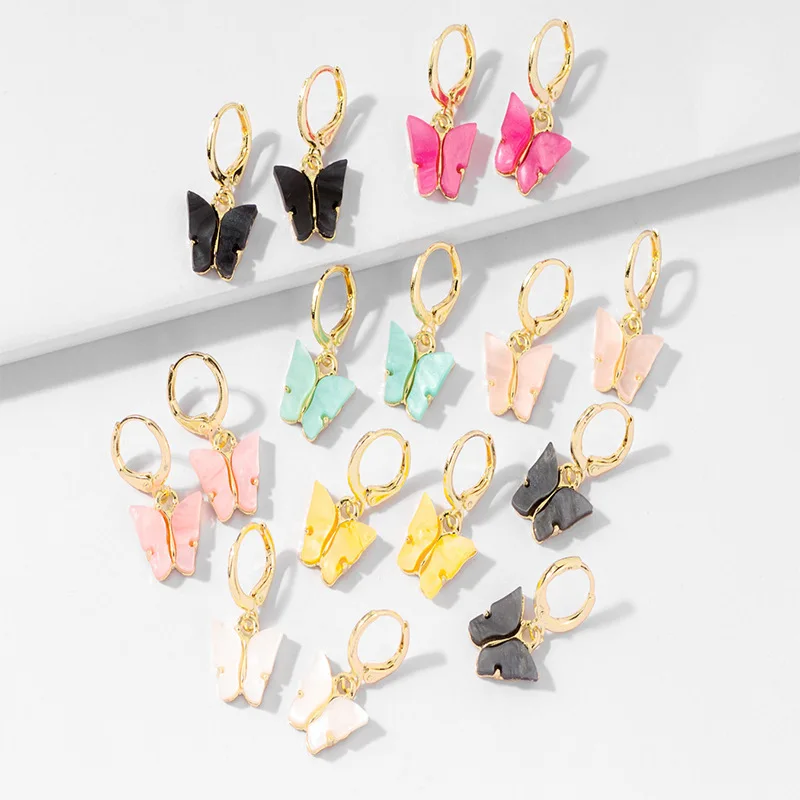 Модные изысканные серьги гвоздики с животными для женщин простые цветные