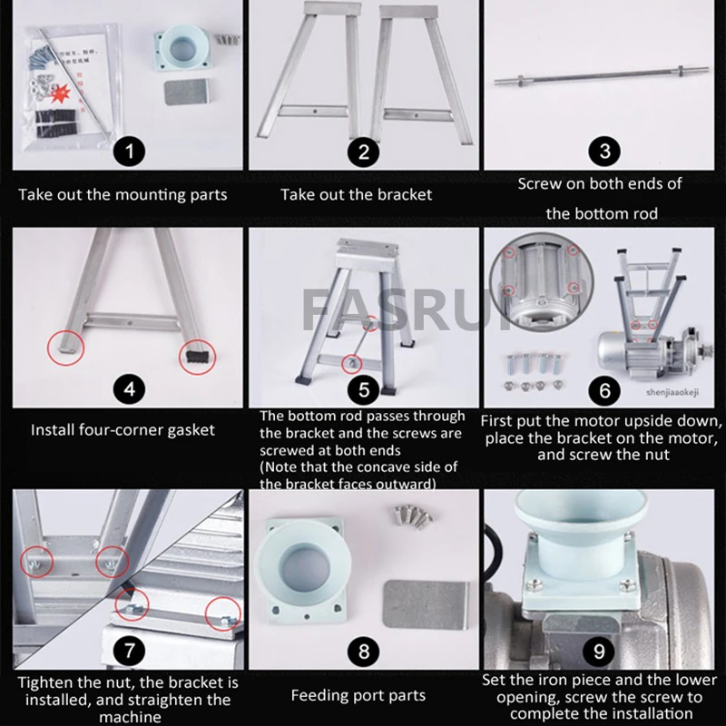 Электрическая кормовая мельница 220 В для сухих и влажных кормов зерна животных
